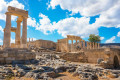 The Propylea of the Acropolis of Lindos in Rhodes