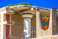 The upper floor of the Minoan palace of Knossos