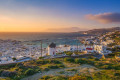 Sunset over Chora, the capital of Mykonos
