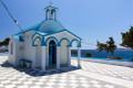 Beautiful mosaic surrounding the church of Agios Nikolaos in Pollonia, Milos