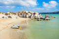 The rocky Kolymbithres beach in Paros
