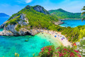 The secluded double beach of Porto timoni in Corfu