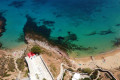 Aerial view of the beach of Agios Sostis