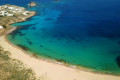 Aerial view of the Agios Sostis beach