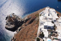 Aerial view of Kastro and the Church of the Seven Martyrs in Sifnos