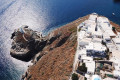 Aerial view of Kastro and the chapel of the Seven Martyrs