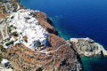 Aerial veiw of the village of Kastro in Sifnos and its Citadel