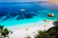 Magnificent view of the exotic Fteri beach in Cephalonia