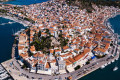 Aerial view of the main town on the island of Poros