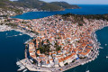 Aerial view of the main town of Poros