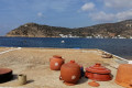 Clay pots drying in the sun