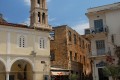 Picturesque church and streets in Nafplion city, Peloponnese