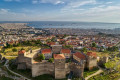 Aerial view of a Byzantine castle in Thessaloniki