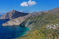 Aerial photo of Medelli beach in Folegandros