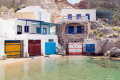 Traditional house in Klima Village, Milos, with a storage space for fishing boats