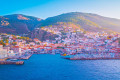 Aerial view of the port of Hydra