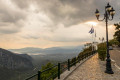 Beautiful view from the edge of the town of Delphi