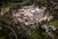 Aerial view of the entire complex of the Minoan Palace of Knossos