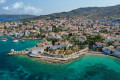 Aerial view of the coast of Spetses