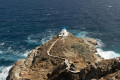 Aerial view of the chapel of the Seven Martyrs in Sifnos