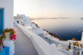 View of the caldera in Santorini from the village of Oia