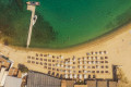 Aerial view of Panormos beach