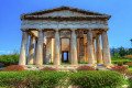 The entrance to the Temple of Hephaestus in Thissio, Athens