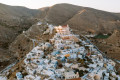 Aerial view of Ano Syros and the Cathedral of Saint George