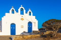 Church of Agios Georgios built in the Cycladic style