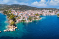 Aerial shot of the coast of Skiathos