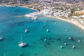 Aerial view of the coast near Pollonia village