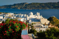 Panoramic view of the village of Plaka in Milos
