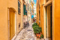 Strolling down the alleys of the Town of Corfu