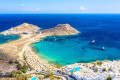 Panoramic view of Agia Anna in Mykonos