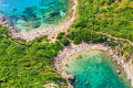 The secluded double beach of Porto timoni in Corfu