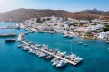 Aerial view of the port of Adamas in Milos