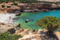 The serene Alyko beach in Naxos