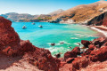 The iconic Red Beach in Santorini