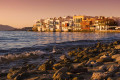 Sunsey on the iconic area of Little Venice in Mykonos