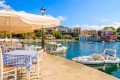 Tavern on the port of Assos village in Cephalonia