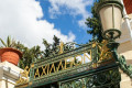The entrance of the Achilleion Palace grounds
