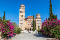 Approaching the Monastery of Agios Nektarios in Aigina