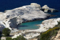 The incredible landscape of Sarakiniko beach in Milos