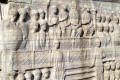 Base of the Obelisk of Theodosius at the Roman Hippodrome in Istanbul, Turkey