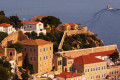 Sunset on the port of Hydra