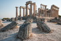 The ruins of the Ancient Temple of Aphaia, Aegina island