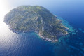 Aerial view of the islet of Arsida