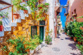 Picturesque alley in Chania, the most charming town of Crete