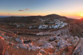 View of Folegandros village and the surrounding landscape