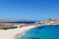 The sandy beach of Agia Anna is favored by locals in Mykonos